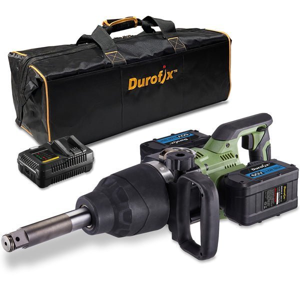 Durofix 60V Cordless 1" Brushless Extended Anvil Jumbo Impact Wrench Kit with 2 Batteries RI60176E-P2